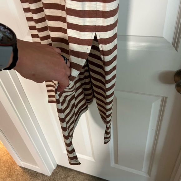 Sanctuary Striped Brown and White Sleeveless Dress - Picture 4 of 6
